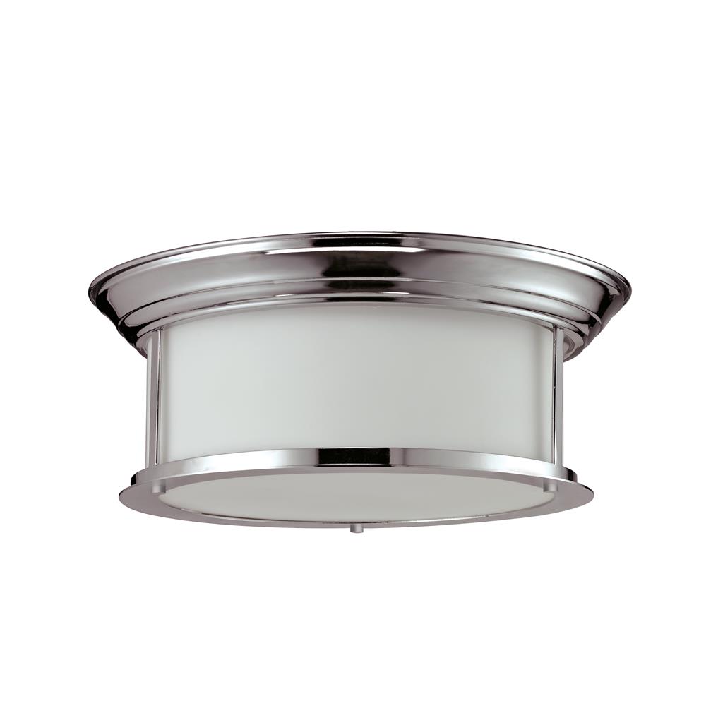 Z-Lite 2003F16-CH 3 Light Ceiling in Chrome with a Matte Opal Shade